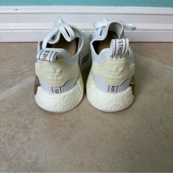 Adidas NMD_R1 White Gold Metallic Sneaker - Picture 4 of 6